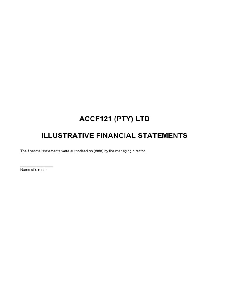 ACCF121 Financial Statements 2021 | PDF | Depreciation | Expense