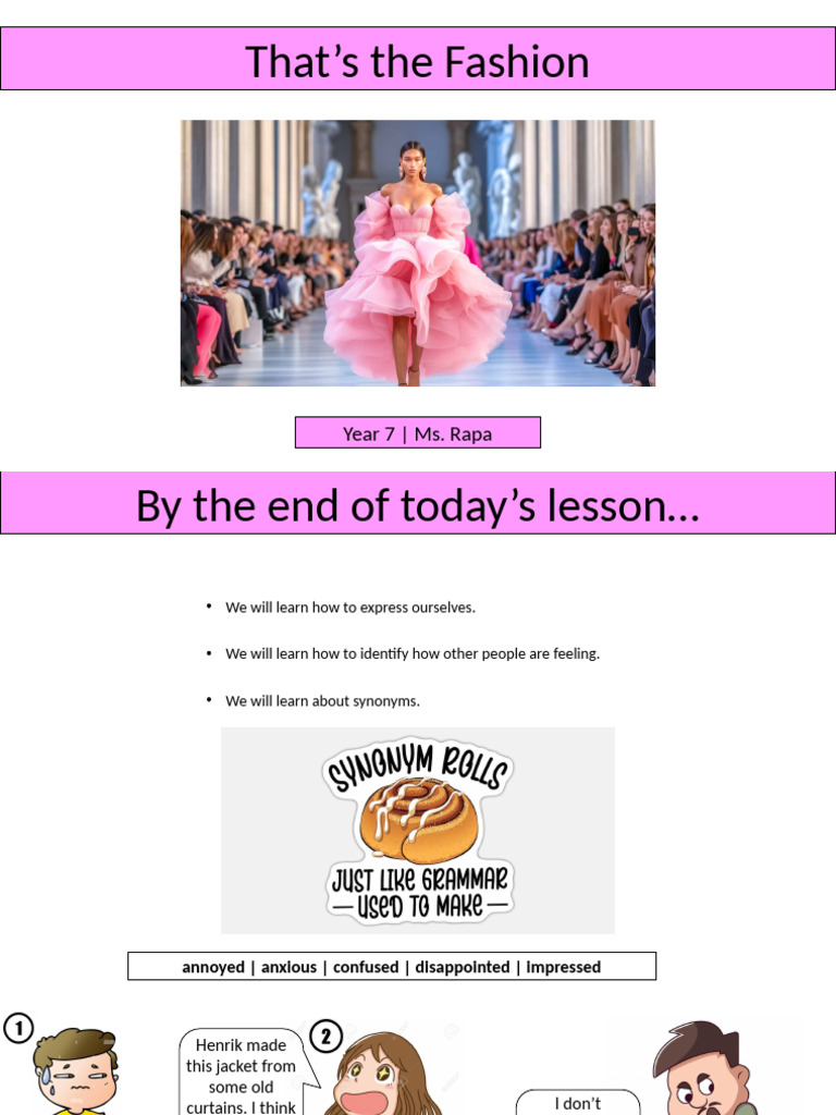 Listening Comp Yr 7 Clothes and Emotions | PDF