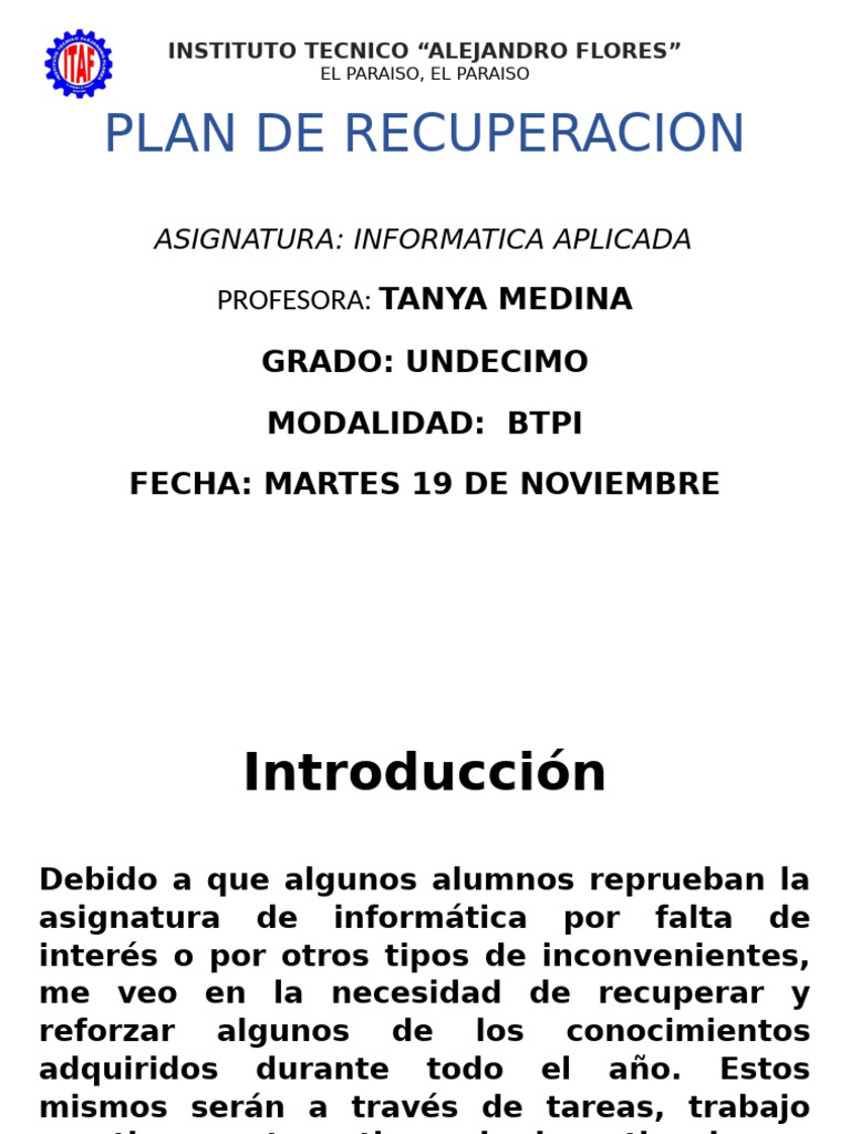 Plan de Recuperación en Informática BTPI | PDF | Infracción de copyright