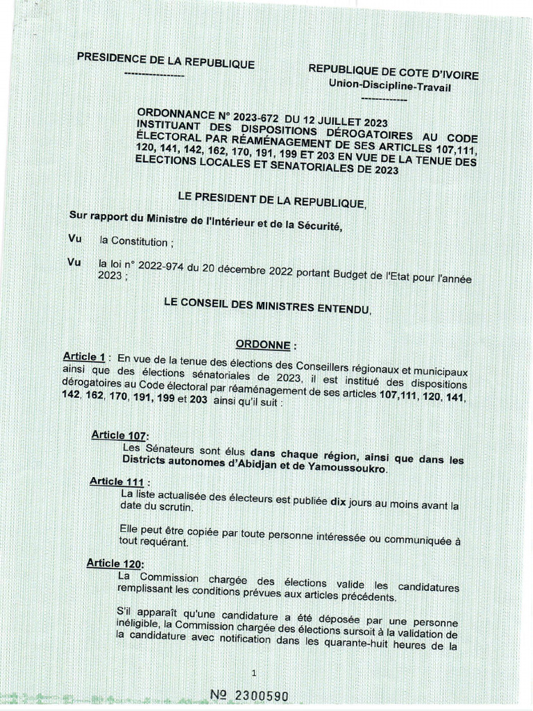 Ordonnance 2023 672 | PDF