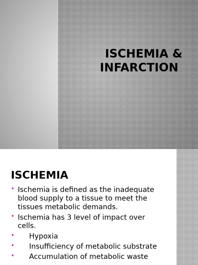 Ischemia And Infarction Explained Pdf