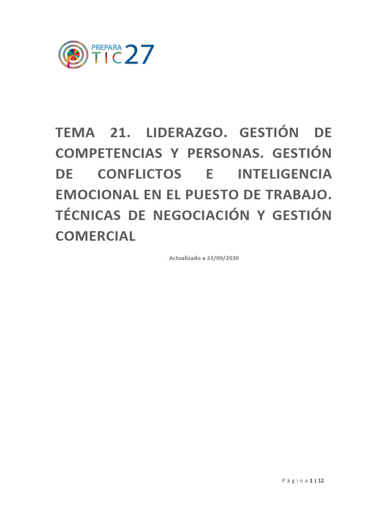 Liderazgo y Gestión de Competencias Laborales | PDF | Liderazgo | Las ...