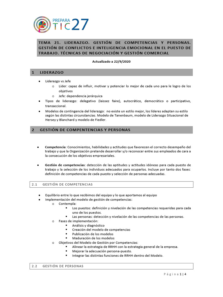 Liderazgo y Gestión de Conflictos Laborales | PDF | Motivacional ...