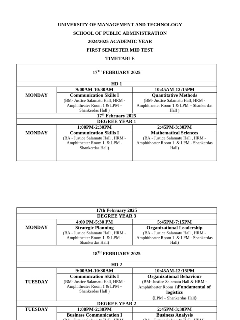 2024 - 2025 First Semester Mid Test | PDF | Human Resource Management ...