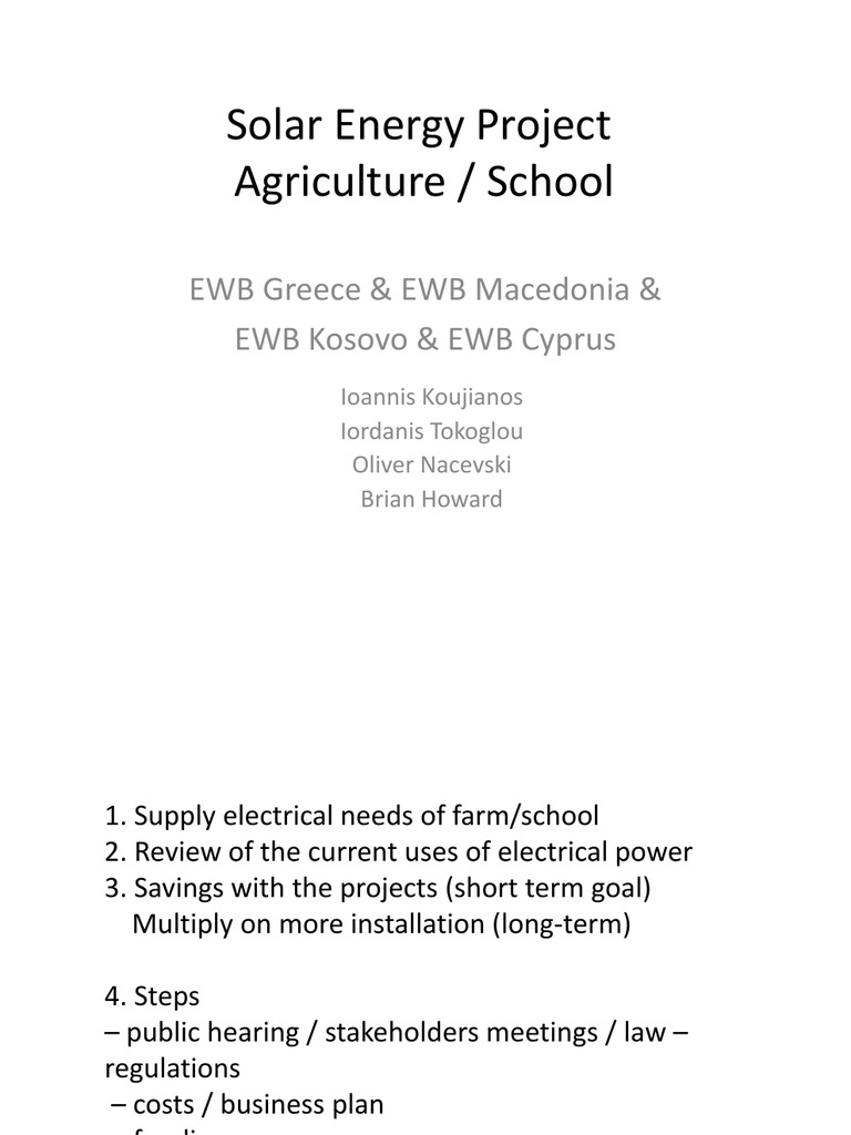 Solar Energy Project | PDF