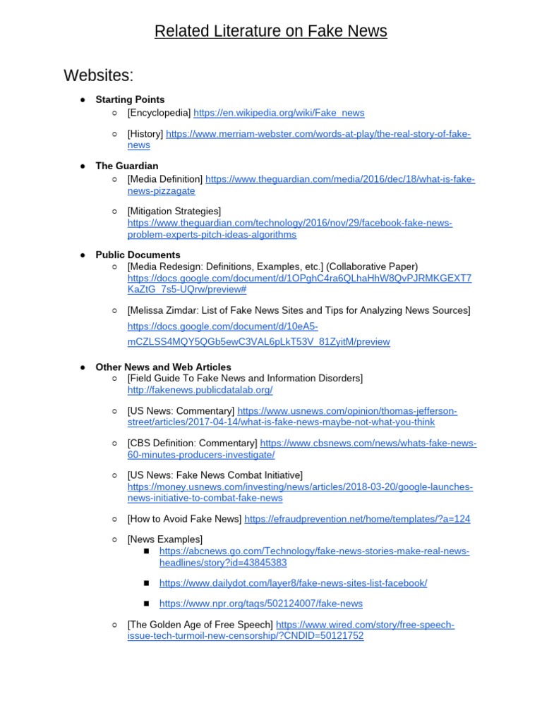 Comprehensive Guide to Fake News Resources | PDF | Communication ...