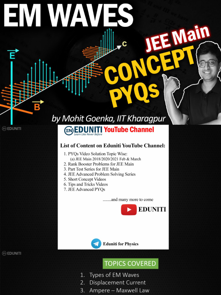 EM Waves Formulae & PYQs Guide | PDF | Electromagnetic Radiation | Light