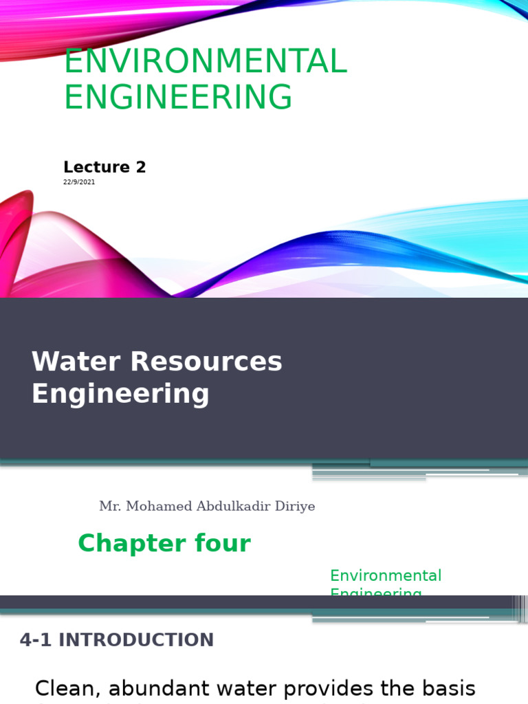 Environmental Engineering Lecture 2 | PDF | Drainage Basin | Stream