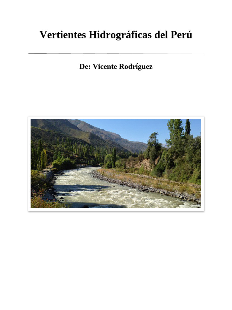 Vertientes Hidrográficas del Perú | PDF
