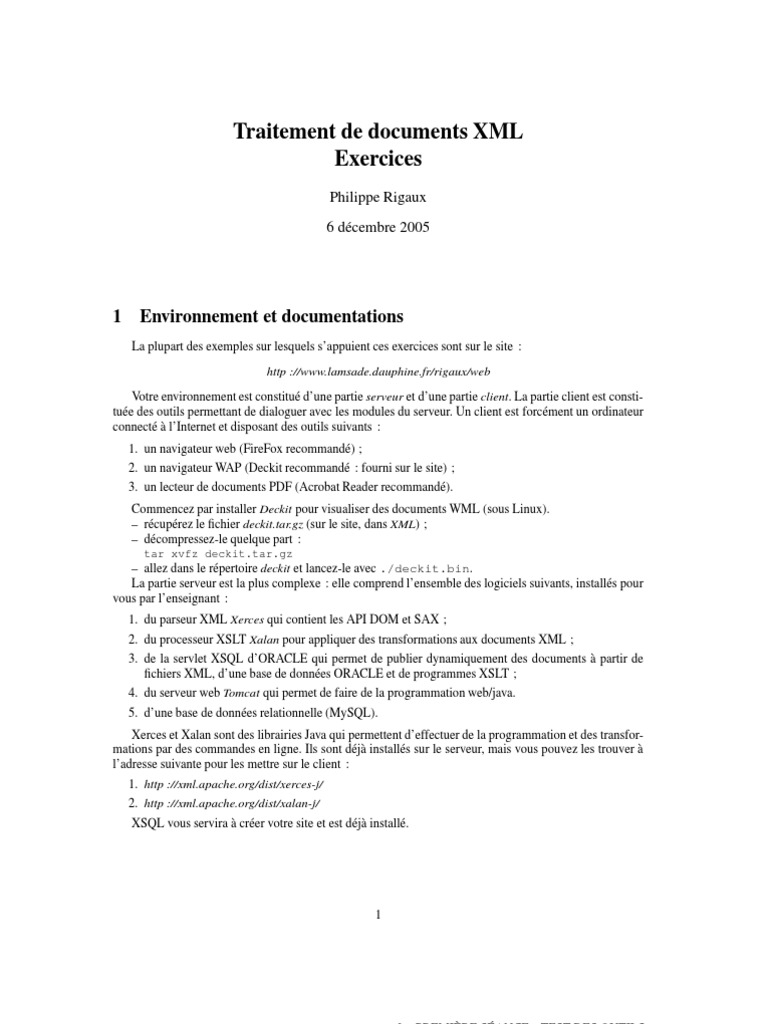 Exos | PDF | XPath | XML