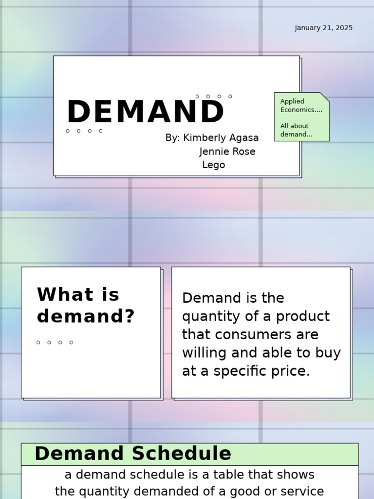 Understanding Demand in Economics | PDF