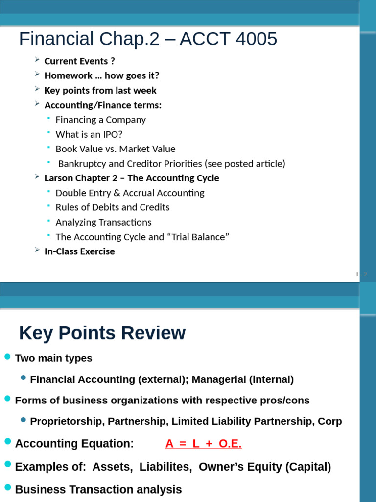 ACCT - Chap 2 Slides - Financial Accounting | PDF | Debits And Credits ...
