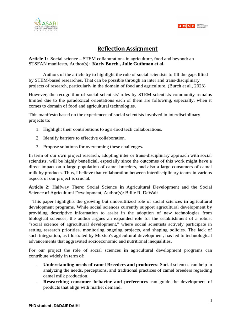 reflection assignment | PDF | Social Sciences | Knowledge