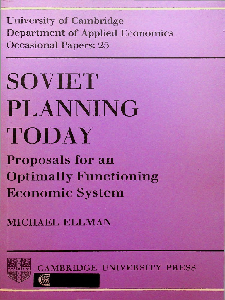 Soviet Economic Planning Proposals | PDF | Input–Output Model | Marxism
