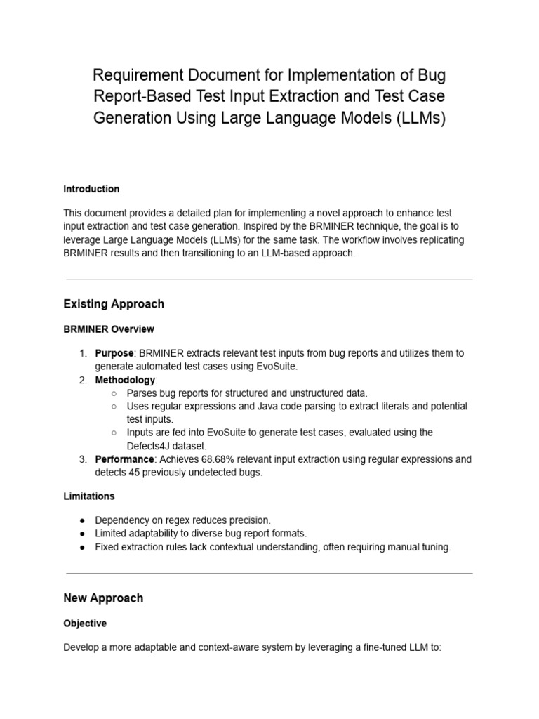 LLM-Based Test Case Generation Plan | PDF | Regular Expression | Computing