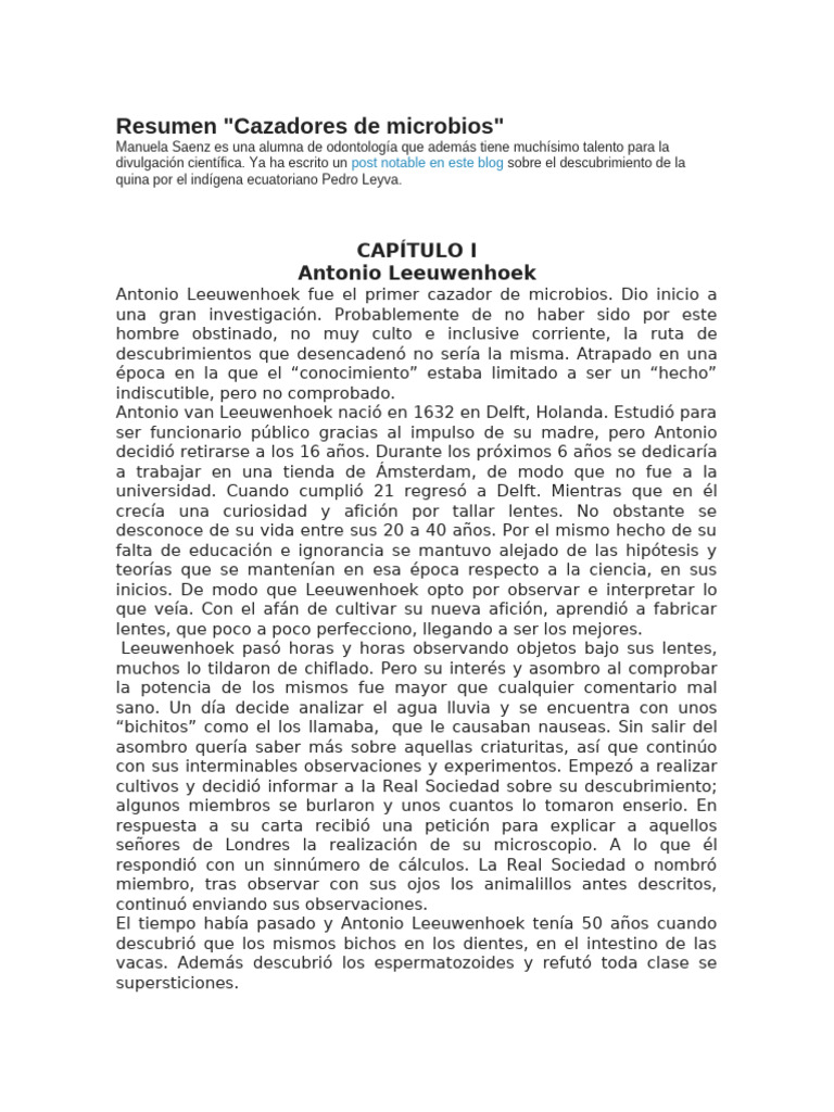 Cazadores de Microbios | PDF | Rabia | Luis Pasteur