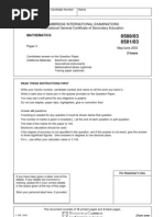 IGCSE Maths Paper 3 Model Answers