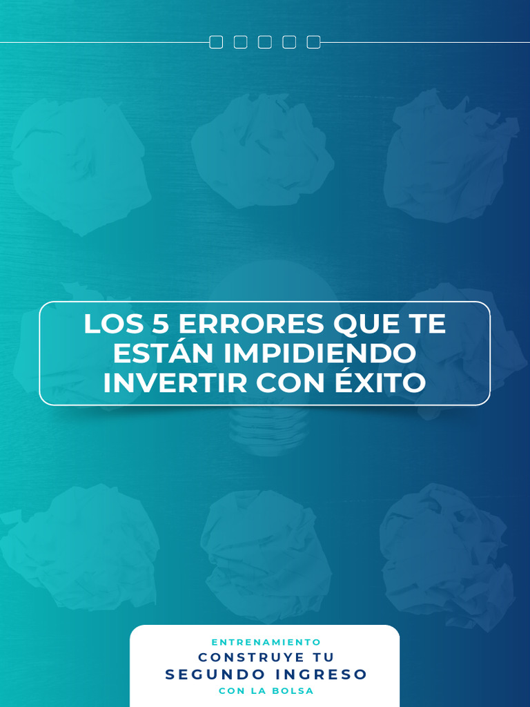 5 Errores Comunes al Invertir en Bolsa | PDF | Fondo de inversion ...