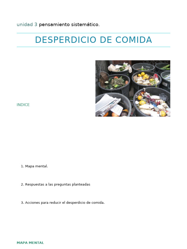Estrategias para Reducir el Desperdicio de Comida | PDF | Alimentos ...