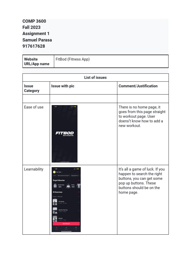 Ucc1 A1 SamuelParasa 917617628 | PDF | Usability | Cyberspace