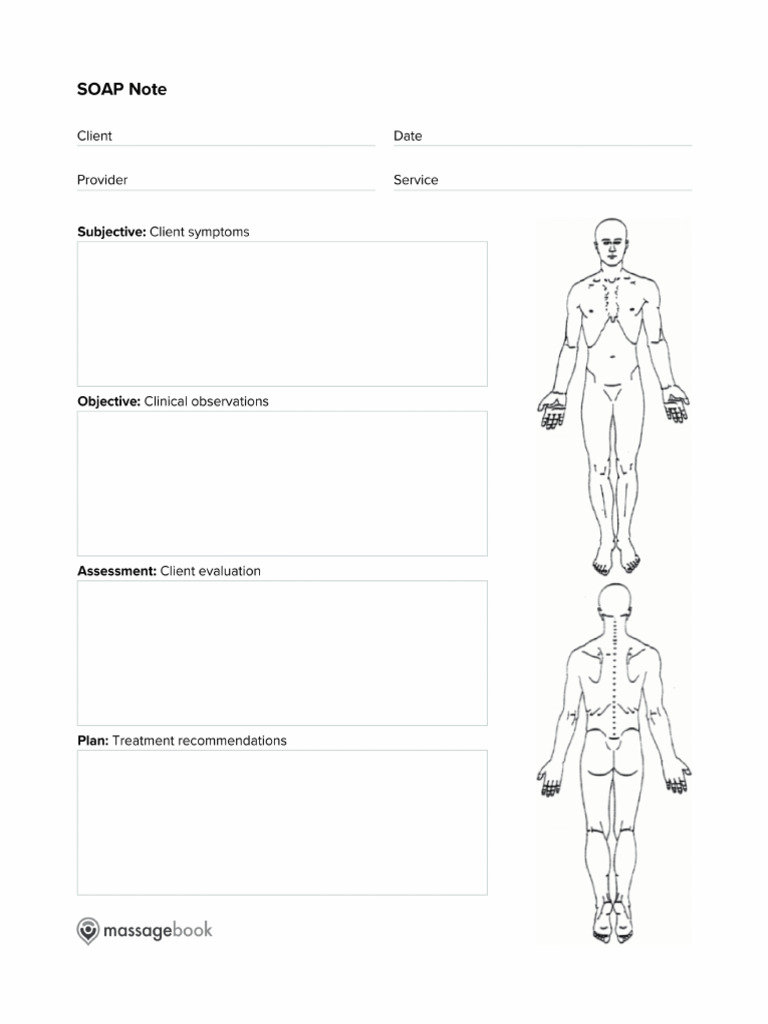 Printable Soap Note Massagebook | PDF