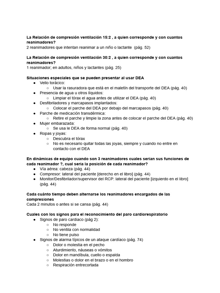 Protocolo RCP y Uso de DEA en Emergencias | PDF | Reanimación ...