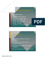 Engineering Economics Engineering Economics: Elliott Parker, Ph.D. Elliott Parker, PH.D