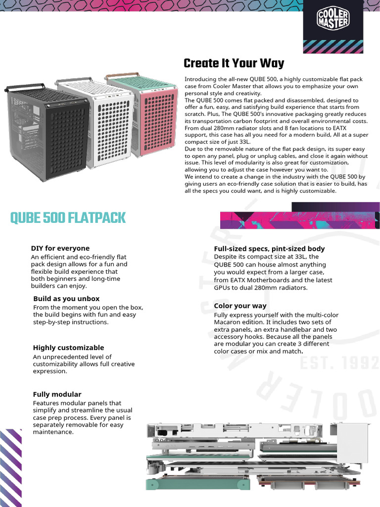 Product Sheet - Qube 500 Flatpack | PDF | Computing | Computer Architecture