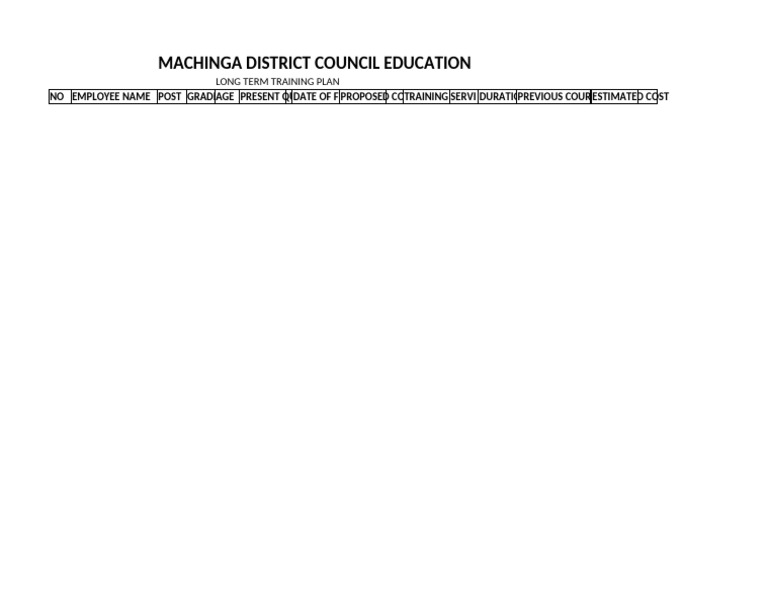 2025-2026 Training Plan | PDF