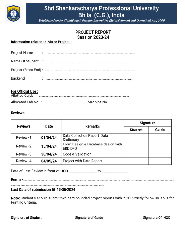 PROJECT FORM FORMAT-1 | PDF | Information Science | Information And ...