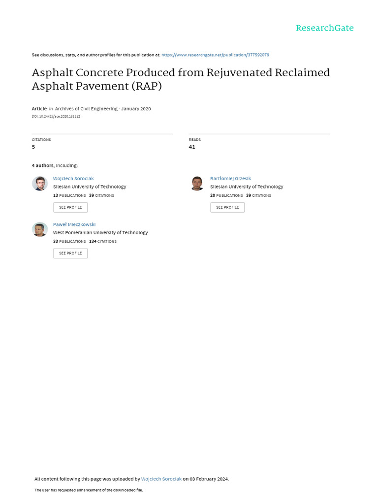 Rejuvenated RAP in Asphalt Concrete | PDF | Road Surface | Materials