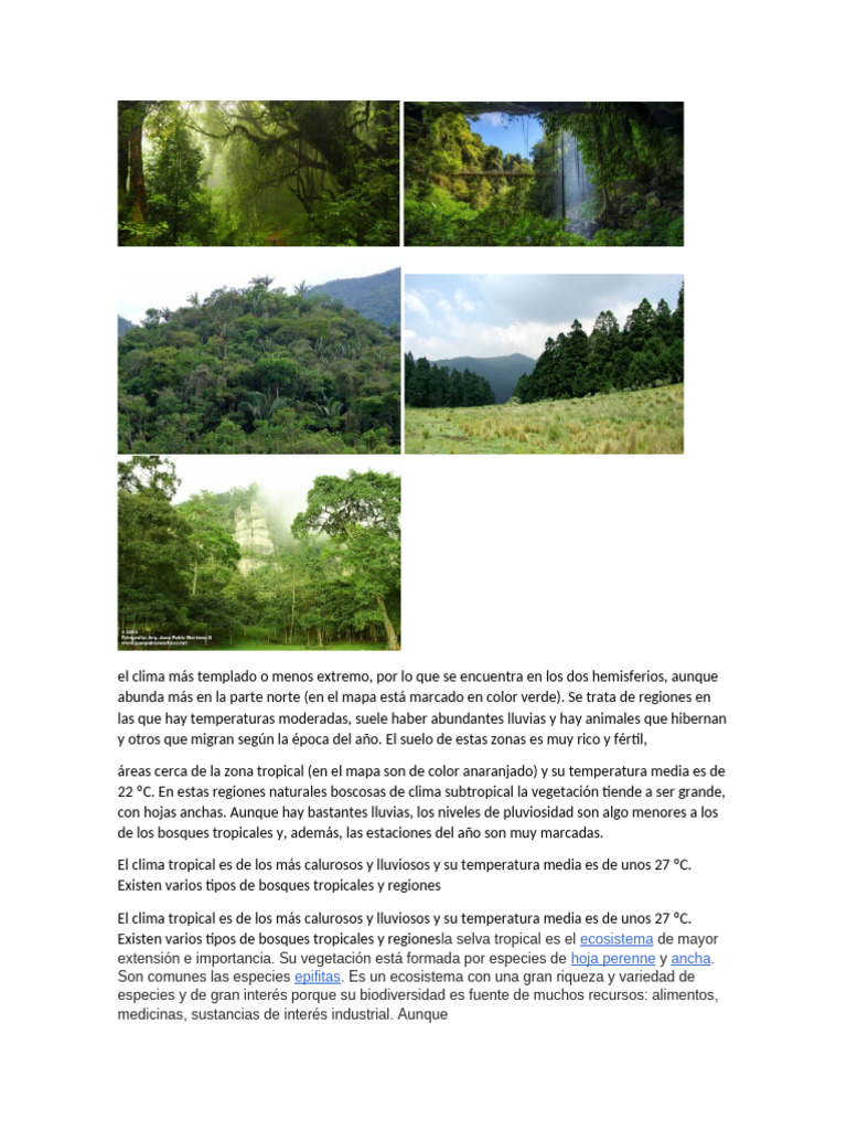 el clima más templado o menos extremo | PDF