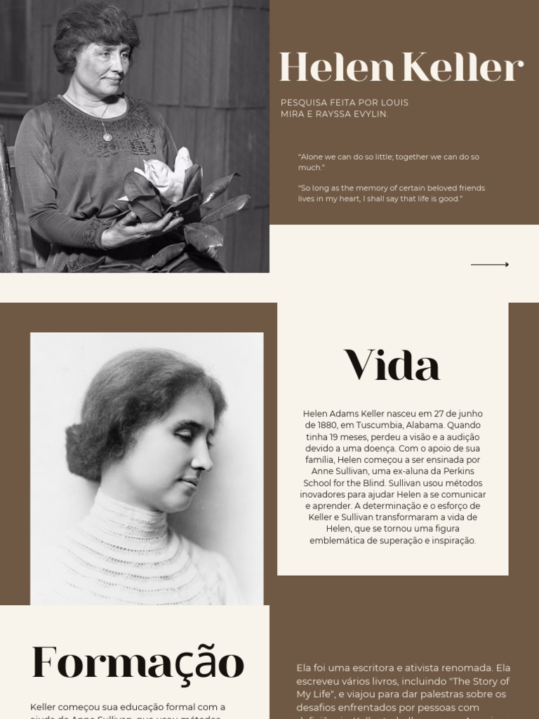 Vida e Legado de Helen Keller | PDF | Helen Keller