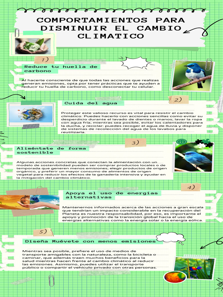 Comportamientos para Reducir el Cambio Climático | PDF