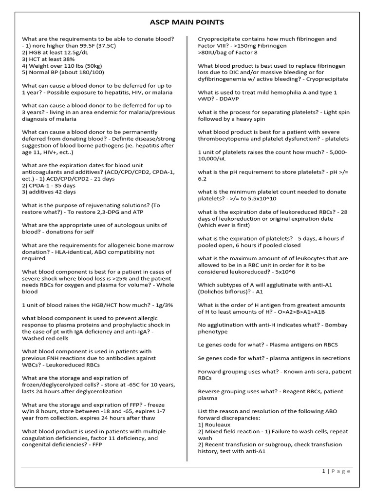 Ascp main points pdf vertebrates medical specialties