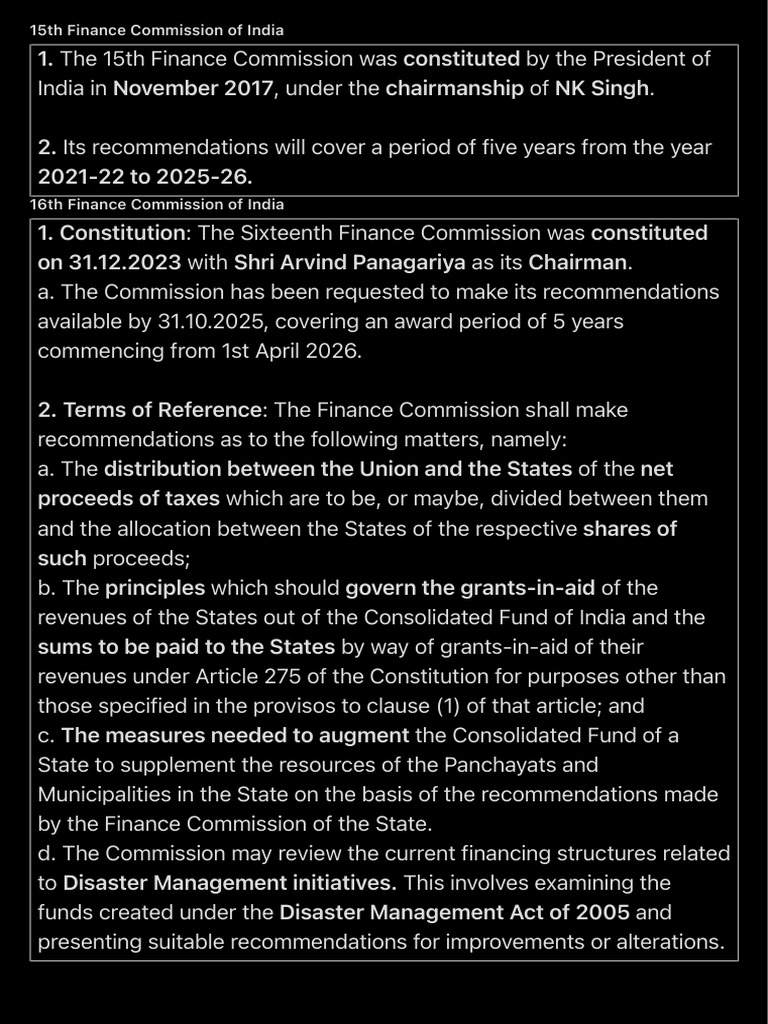 15th Finance Commission Of India Pdf