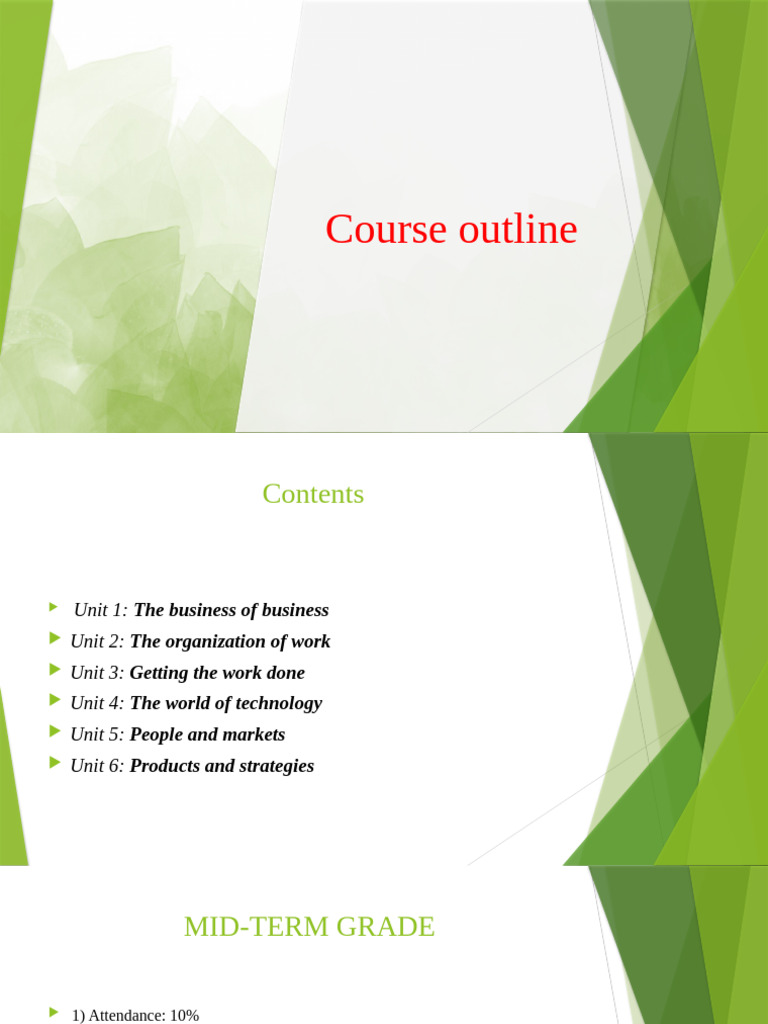 Course Outline | PDF