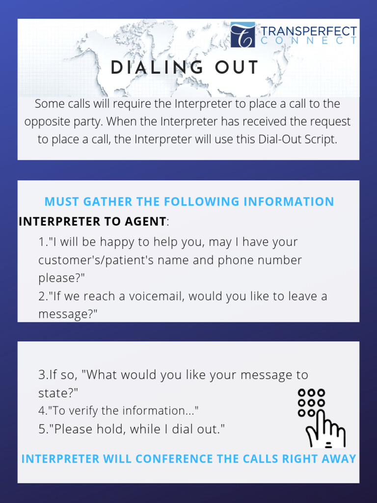 Dial-Out Script for Interpreters | PDF