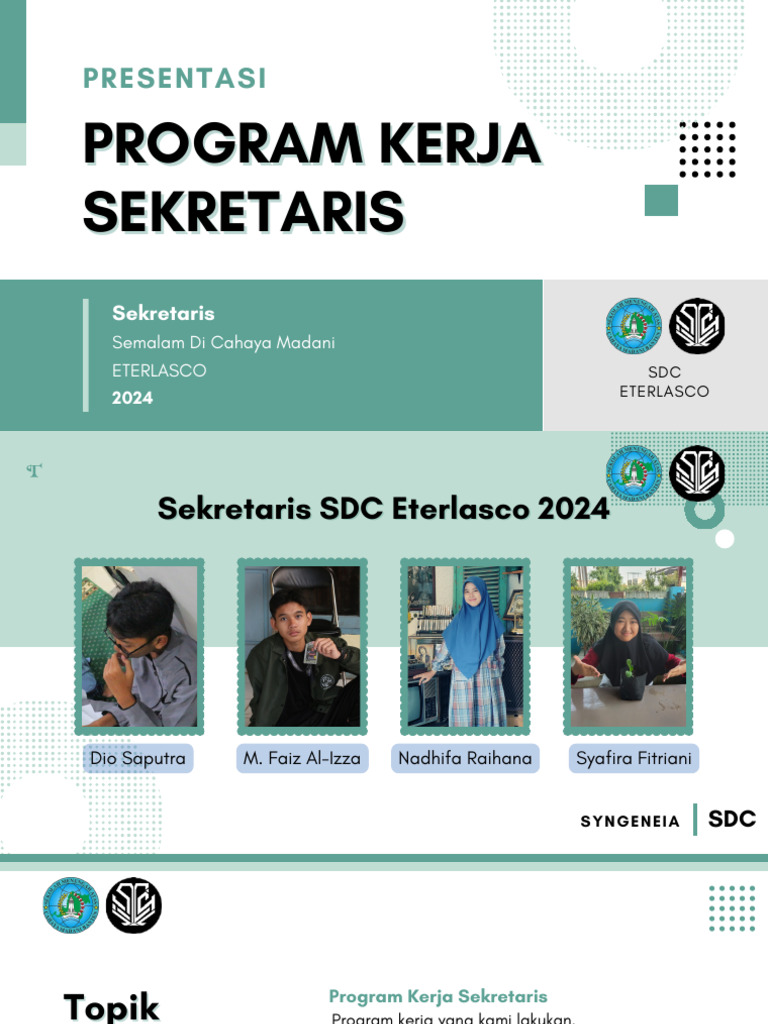 Program Kerja Sekretaris SDC 2024 | PDF