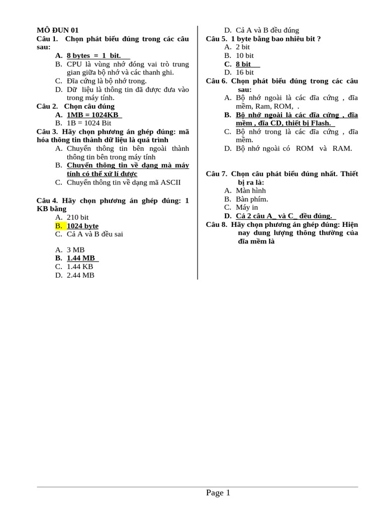 B Ôn Tin | PDF