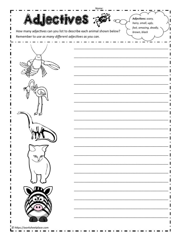 Animal-Adjectives Act 1 | PDF