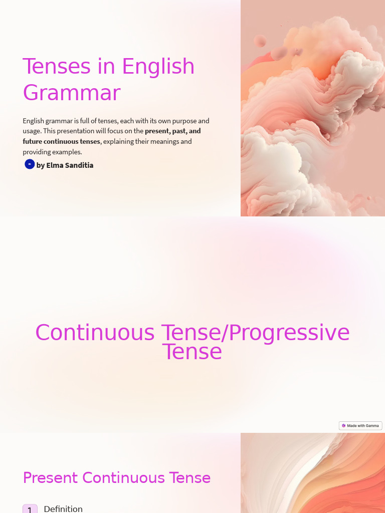 Mastering English Continuous Tenses | PDF | Grammatical Tense | Verb