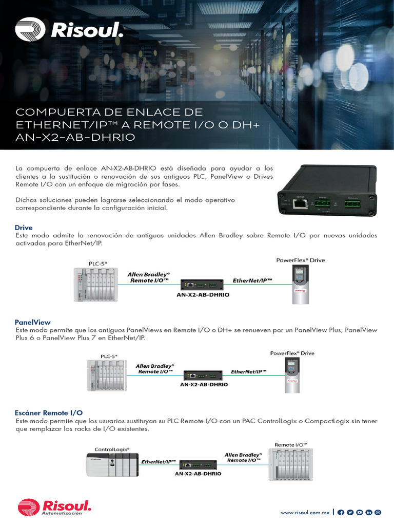 Convertidor DH+ A Ethernet An-X2-Ab Dhrio | PDF