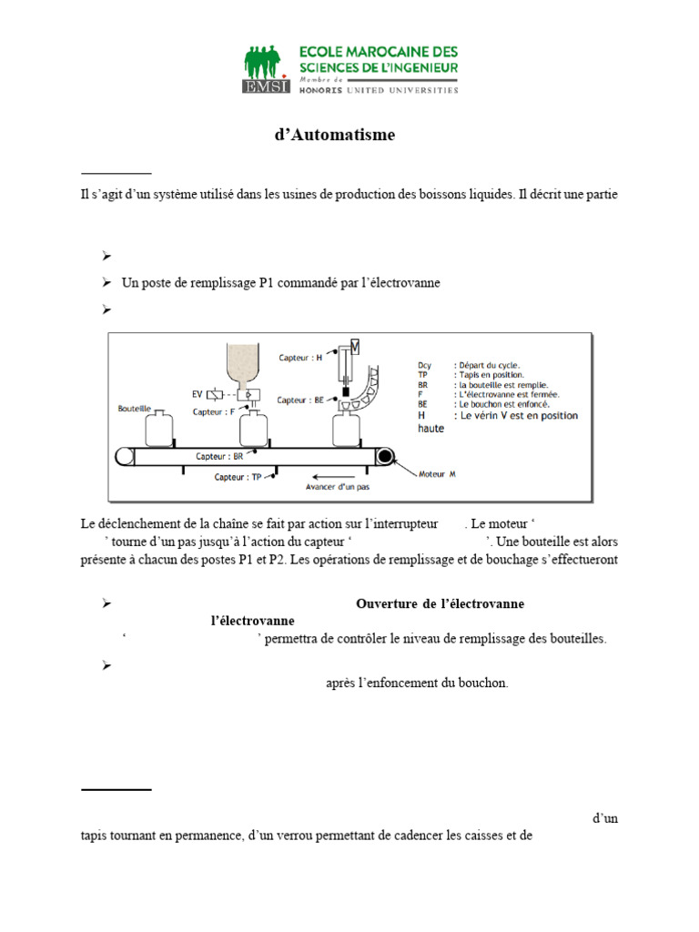 Devoir d'Automatisme Séquentiel | PDF