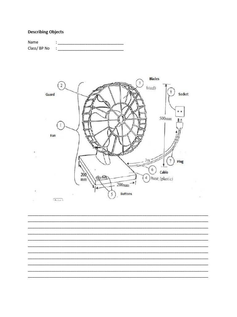 Fan Object Description Template | PDF