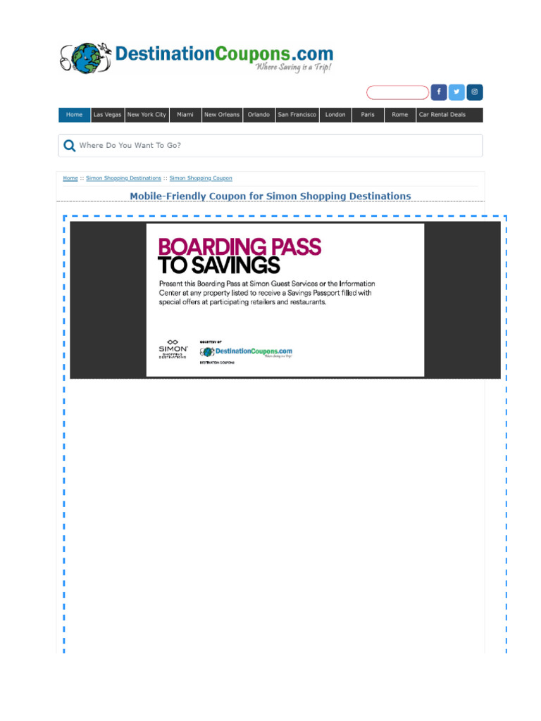 Simon Premium Outlets - Free Coupon Book Worth Thousands of Dollars | PDF