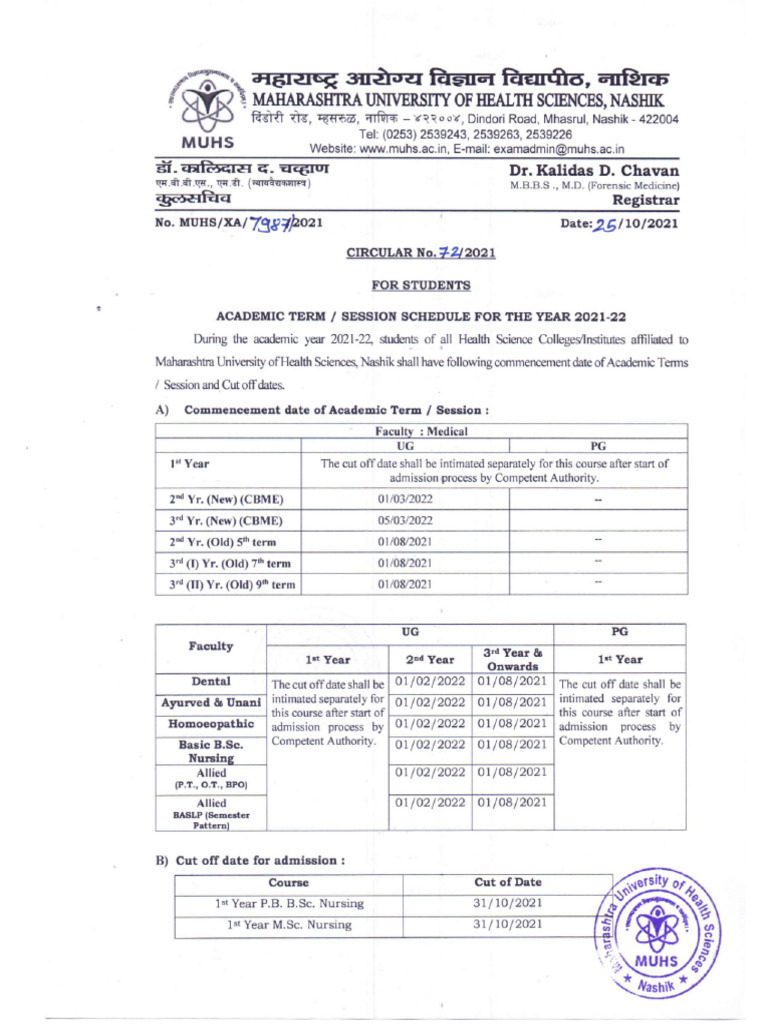 Muhs 2021 22 | PDF