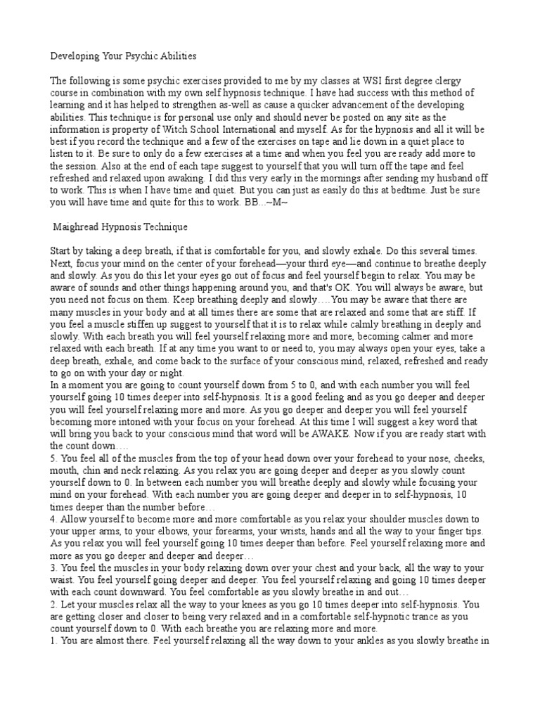 Developing Your Psychic Abilities Pdf Chakra Breathing