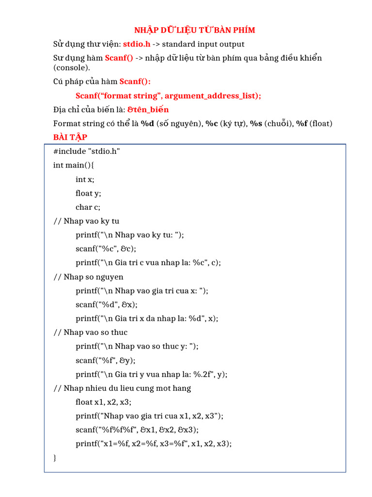 Buoi 2 | PDF