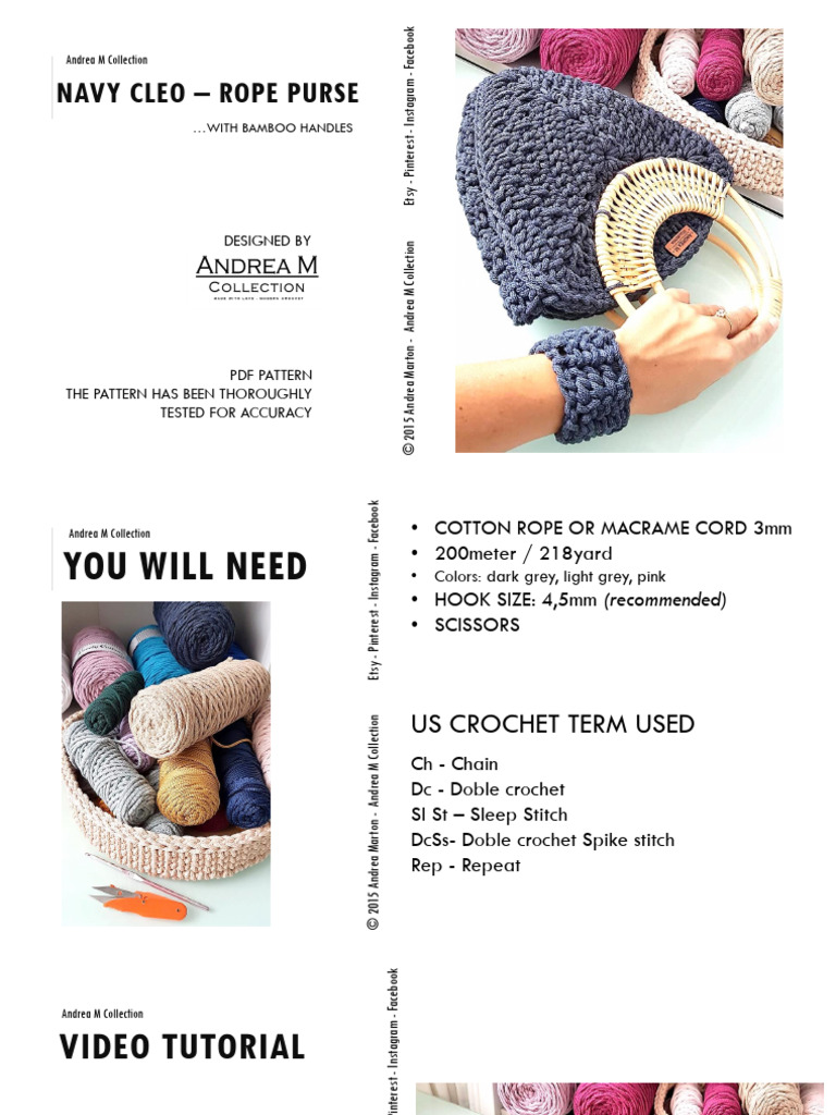 daWz4K-Navy Cloe - Rope Purse | PDF | Crochet | Handicrafts